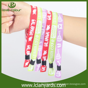 Personalized custom unique disposable fabric wristbands for activity